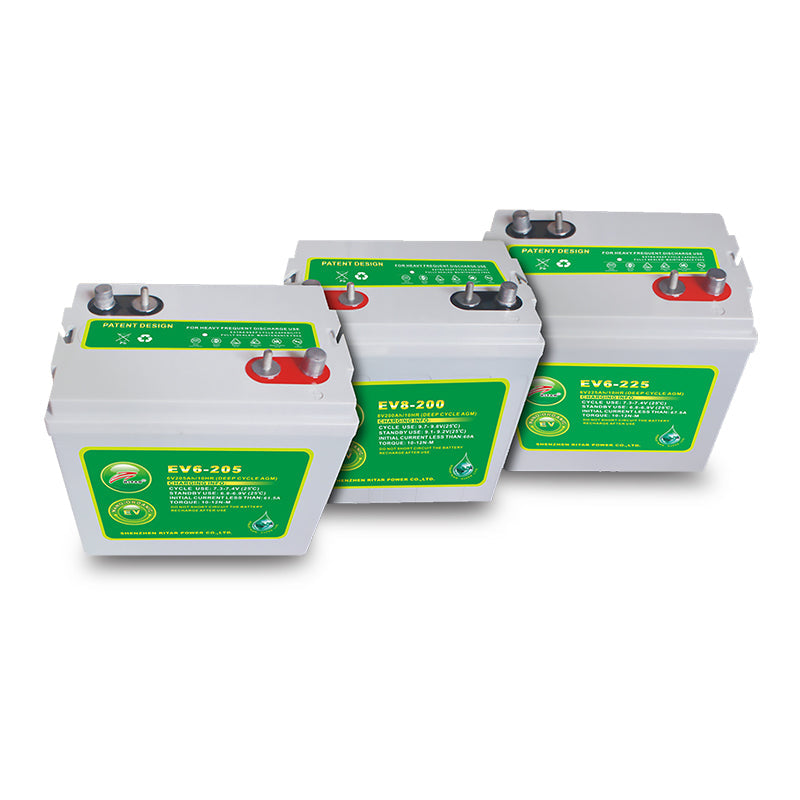 EV6-225H - Ritar 6V 225Ah EV Series AGM Deep Cycle Battery