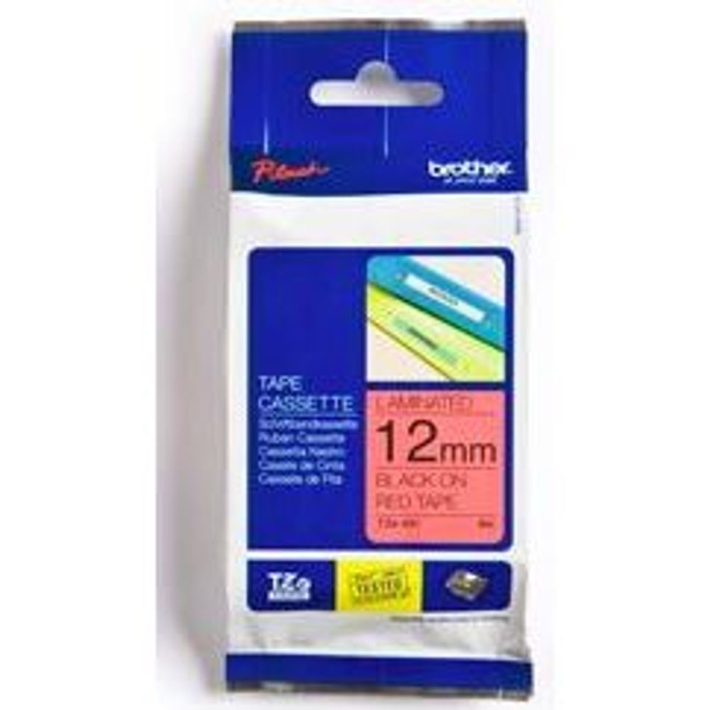 TZE431 - Brother TZe-431 12mm x 8m Black on Red Tape