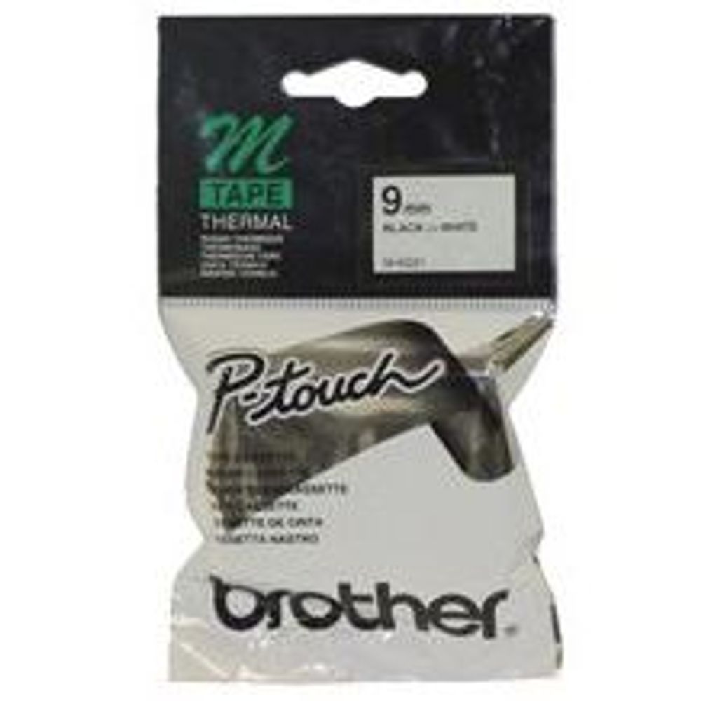 MK221 - Brother MK-221 9mm x 8m Black on White M Label Tape