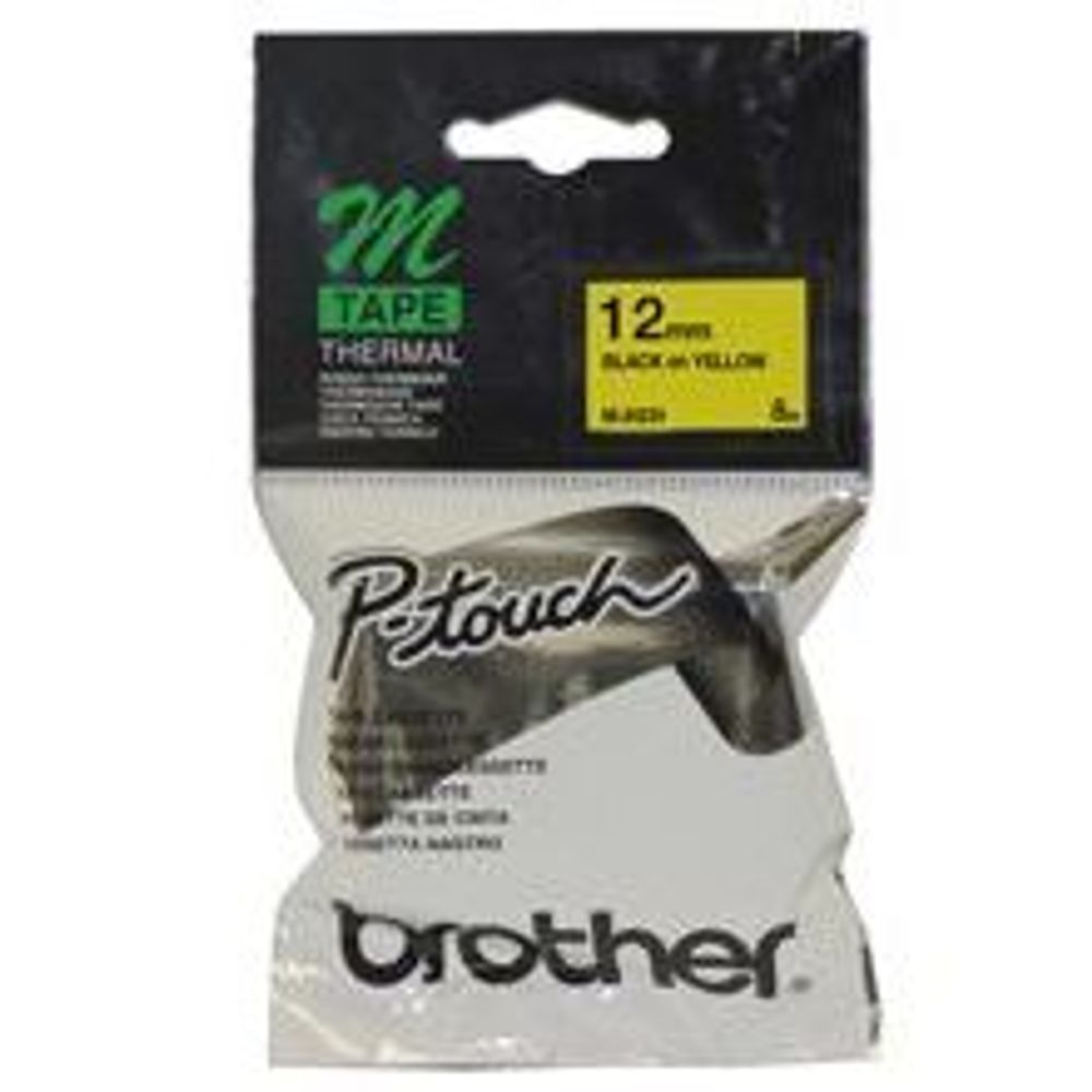MK631 - Brother MK-631 12mm x 8m Black on Yellow M Label Tape