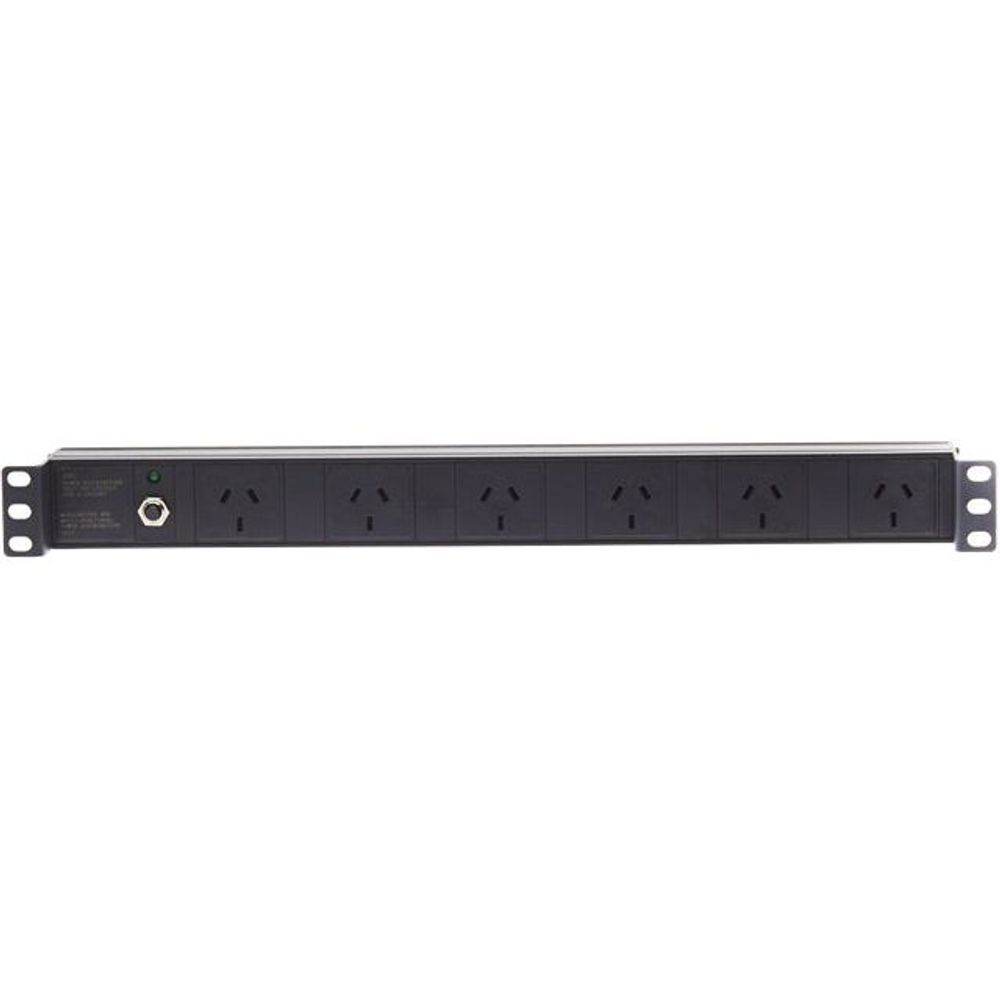 4Cabling 1RU 6 Way GPO Recessed Rack Mount PDU Power Rail (Drop Ship)