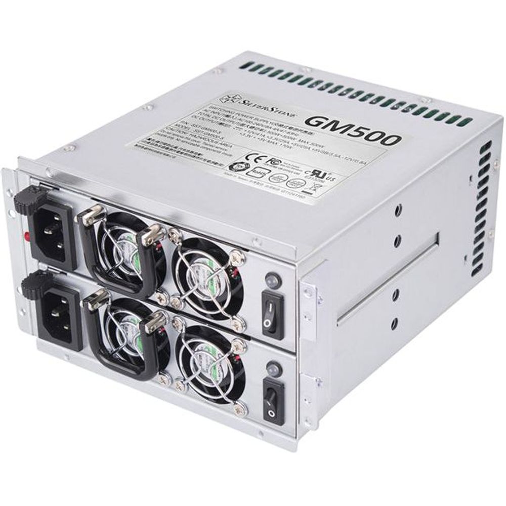 Silverstone GM500-S 500W+500W mini redundant Silver PSU