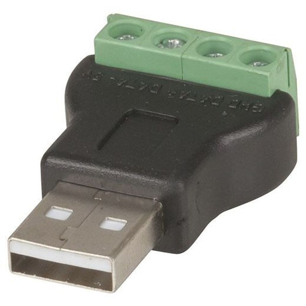 PA0954 - USB 2.0 Type-A Plug to 4-Way Screw Terminal Header Adaptor
