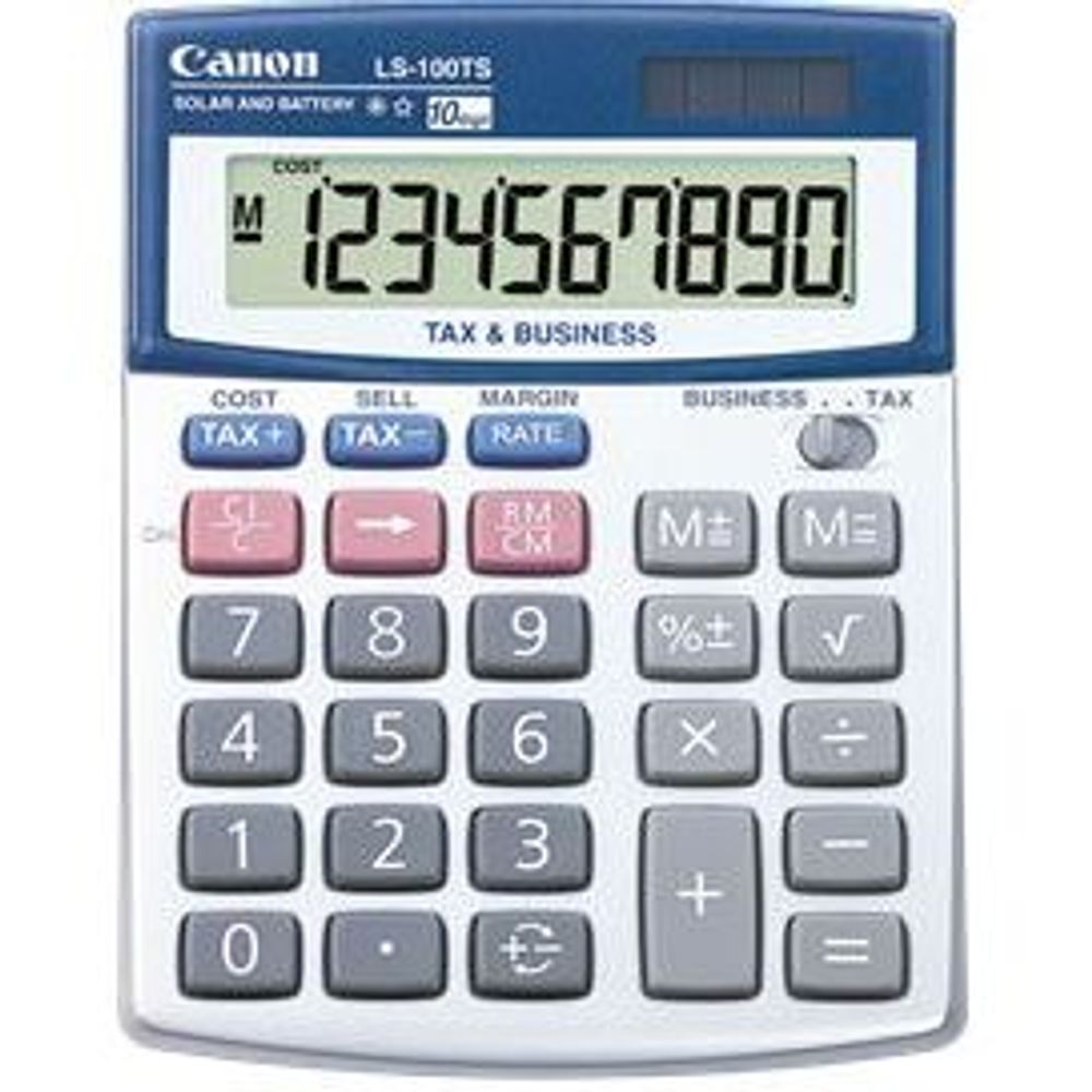 LS100TS - Canon LS100TS Solar & Battery 10 Digit Calculator