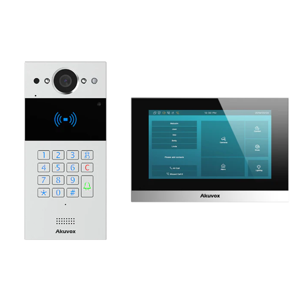 IntercomKit-2Wire - Akuvox 2-Wire Intercom Kit doorphone with a numeric keypad & 7