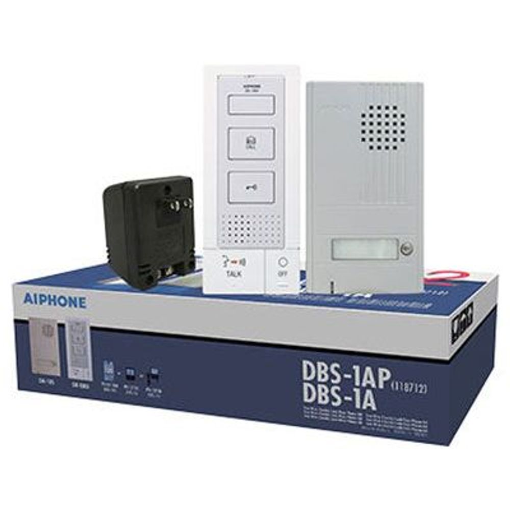 DBS-1AK - Aiphone Intercom Kit comprising DB1MD handsfree master station and single call door station (Silver)