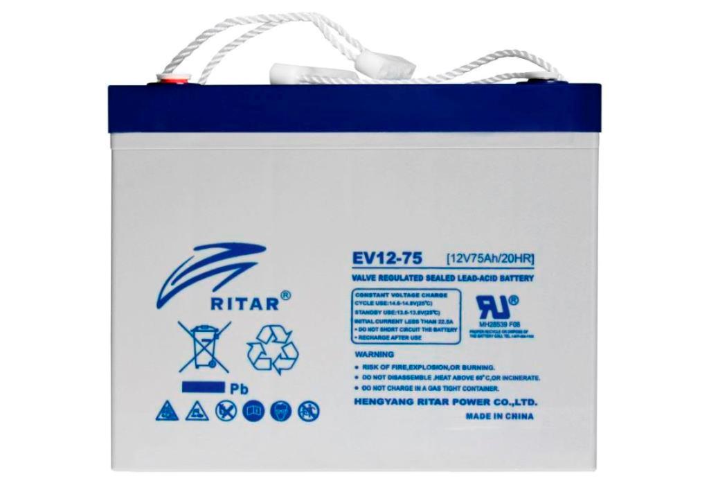 EV12-75 - Ritar 12V 75Ah EV Series AGM Deep Cycle Battery