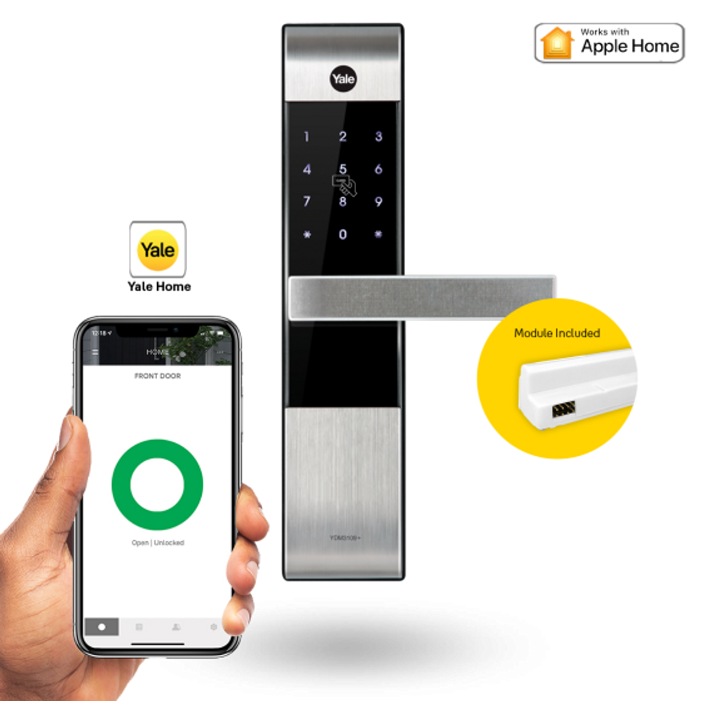 SYDM3109A/60/HK/SIL - YALE YDM3109A DIGITAL MORTICE LOCK SMART-READY - 60MM