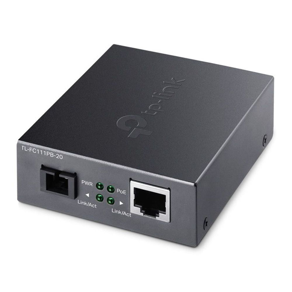 TL-FC111PB-20 - TP-Link TL-FC111PB-20 10/100Mbps WDM Media Converter with 1-Port PoE