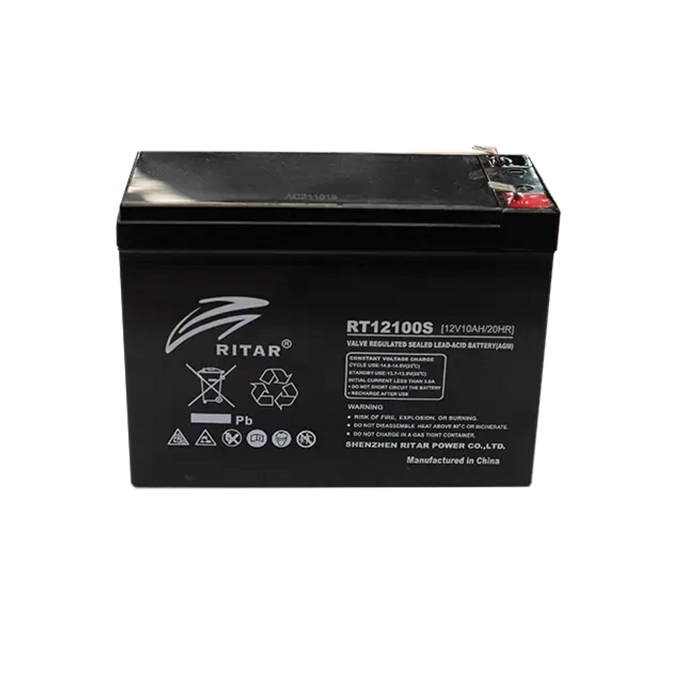 RT12100S - Ritar - 12VDC 10Ah Sealed Lead Acid Battery