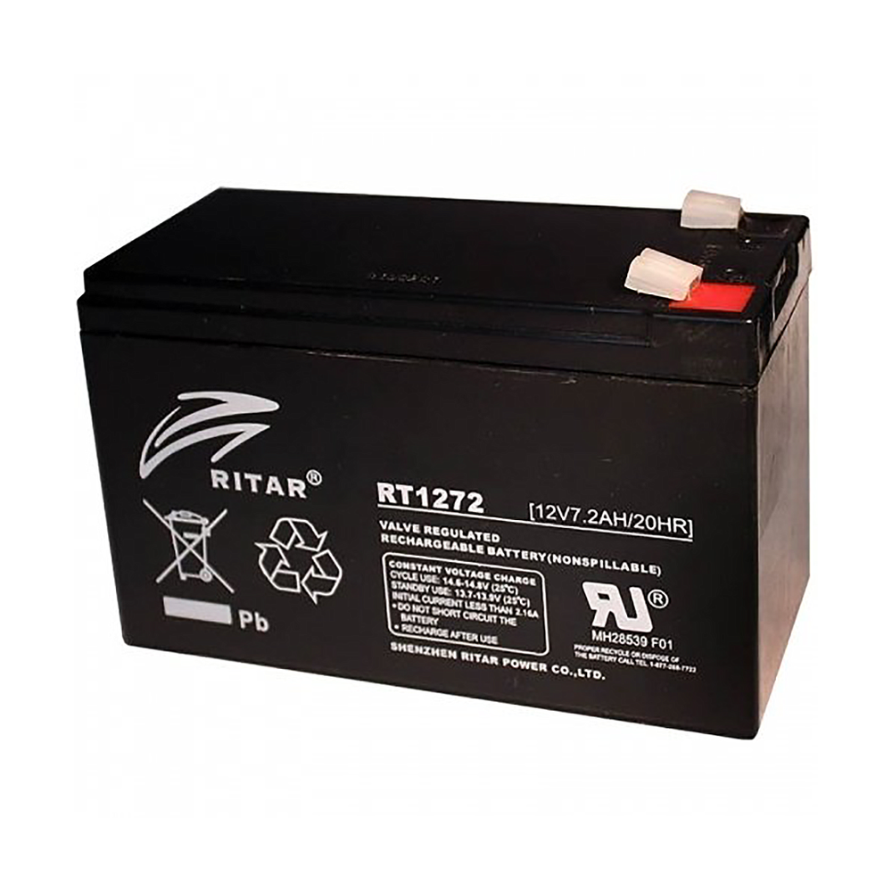 RT1272F1 - Ritar - 12VDC 7.2Ah Sealed Lead Acid Battery