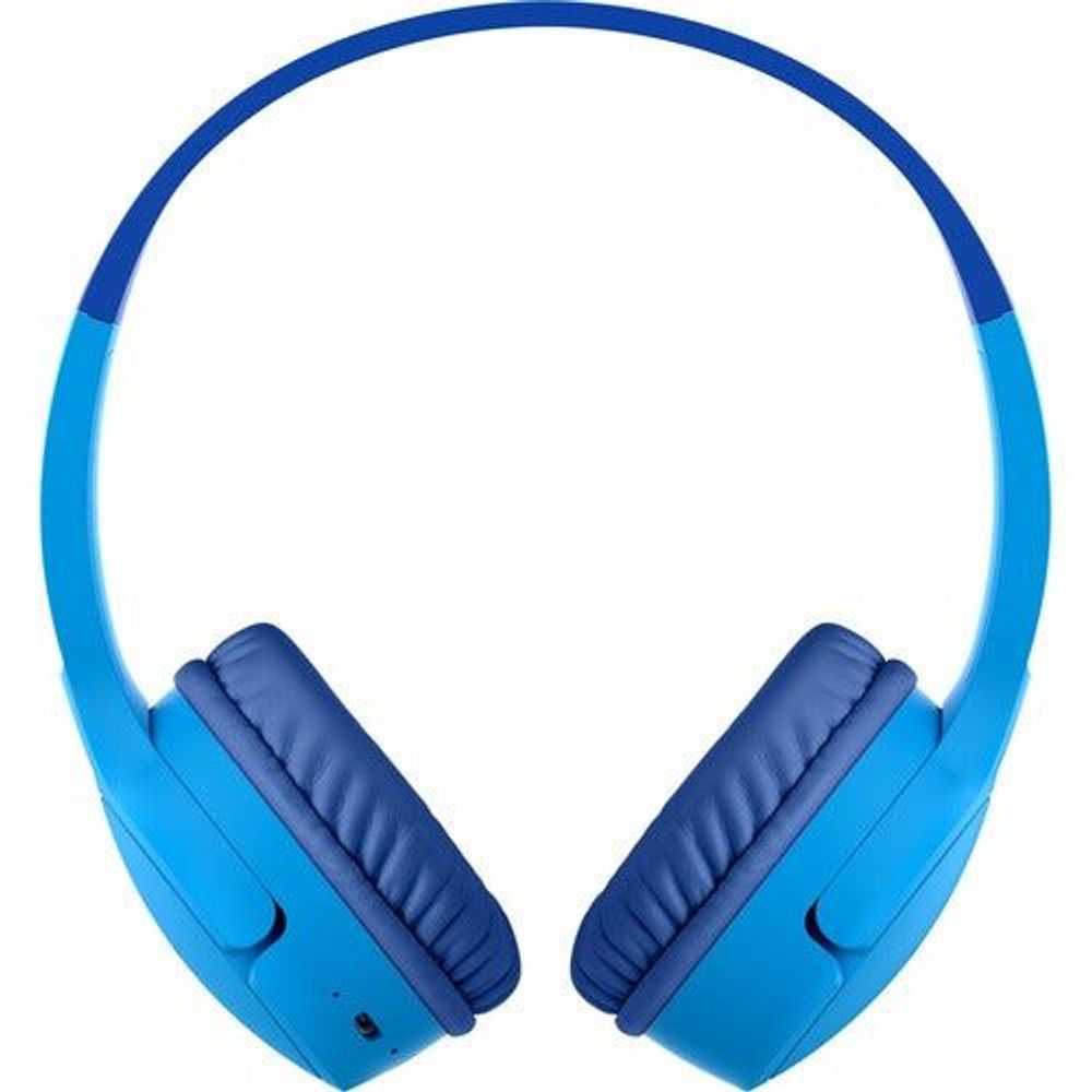 AUD002BTBL - Belkin SOUNDFORM Mini Wire On-Ear Headphones for Kids - Stereo - Mini-phone (3.5mm) - Wired/Wire - Bluetooth - 1000 cm - Over-the-head - Binaural - Supra-aural - Blue