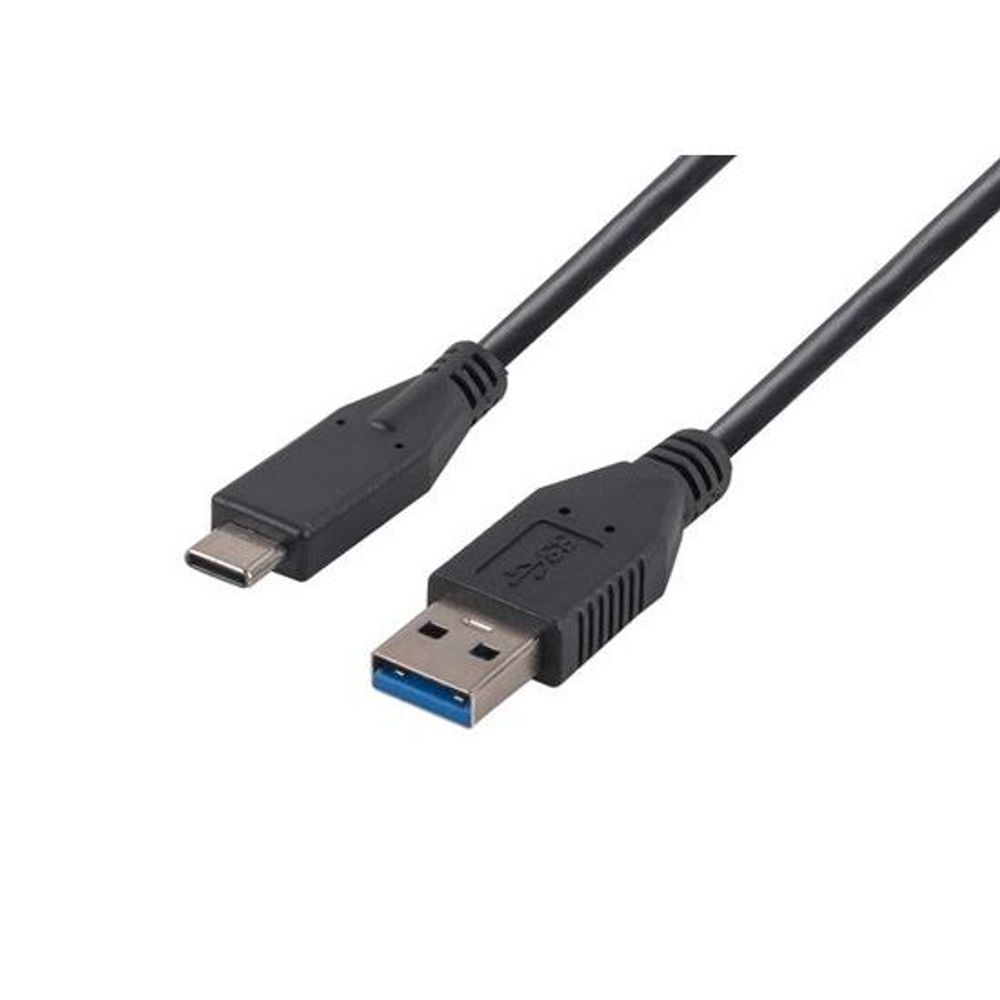 DYNAMIX 2M, USB 3.1 USB-C Male to USB-A Male Cable. Black Colour.