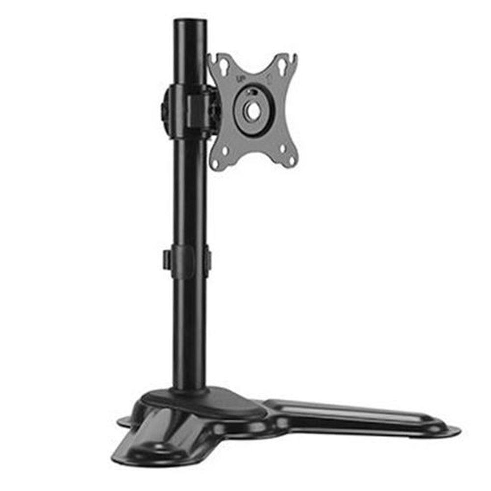 BRATECK 17''-32'' Single Screen Articulating Monitor Stand. Free-Tilting Design, Sturdy Steel Base, 360 Rotary VESA Plate