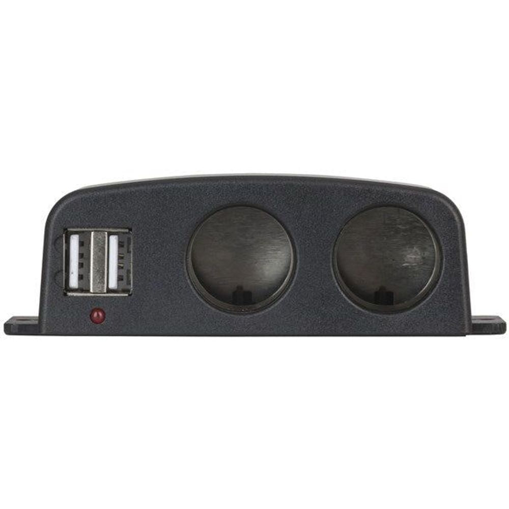 PP2136 - Cigarette Lighter 2 way Splitter with 2 USB Ports