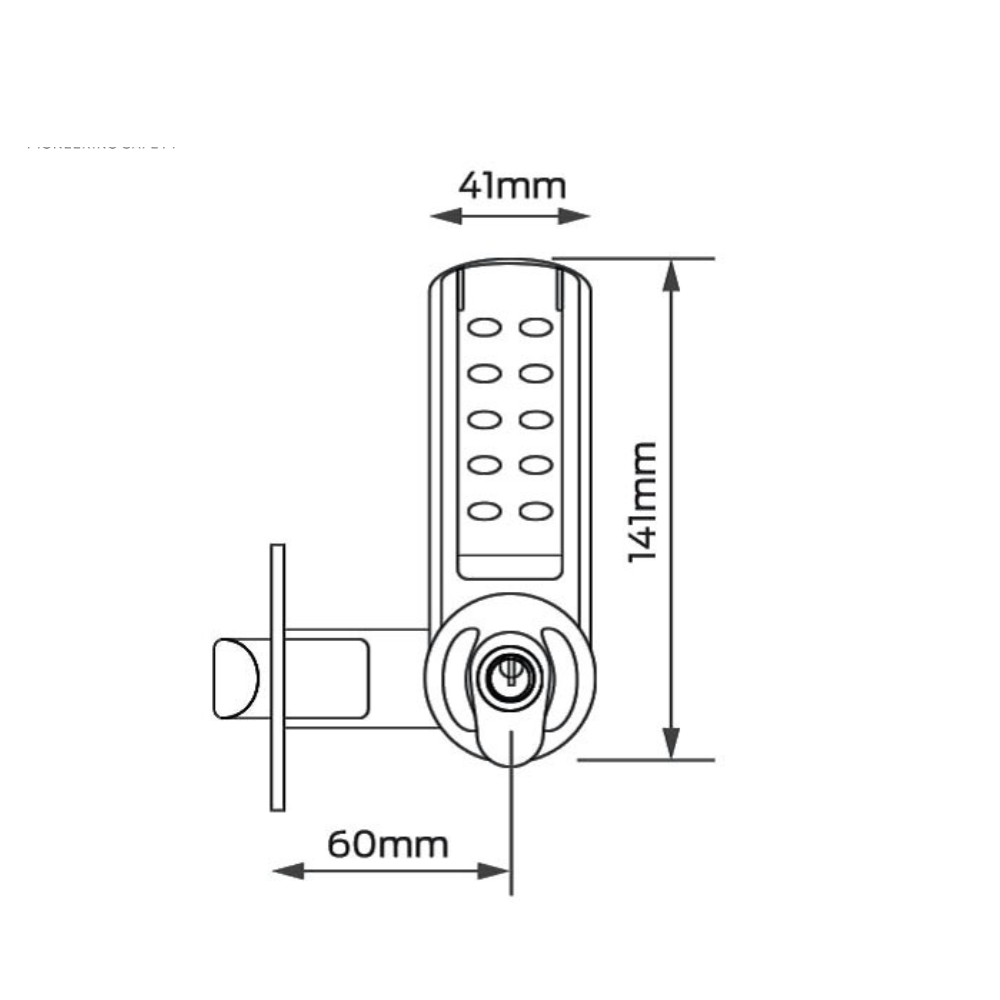 Briton 9365 Narrow Stile Electronic Keypad with Legge Mortice Lock & 5300 Internal Furniture