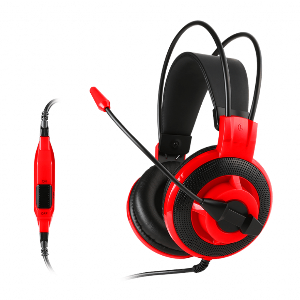 MSI - DS501 Gaming Headset - Stereo - Mini-phone (3.5mm) - Wired - 32 Ohm