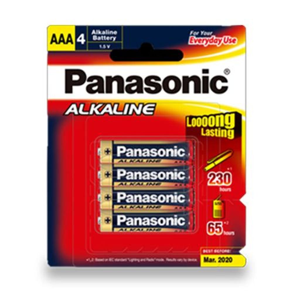 Panasonic Electronics > Electronics Accessories > Power > Batteries > General Purpose Batteries Alkaline AA and AAA 4 Batteries per Blister Pack