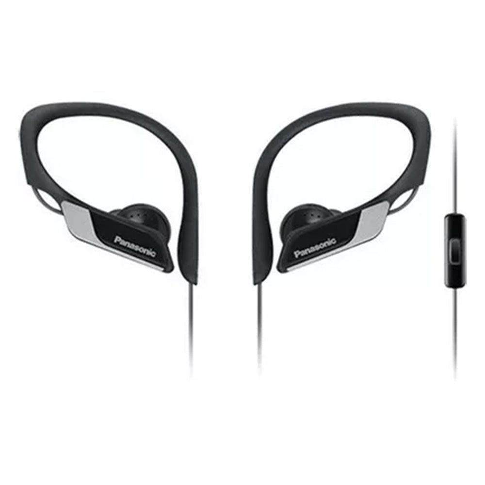 Panasonic RP-HS35ME Ergonomic Water and Sweat Resistant Sports Clip Earphones Black