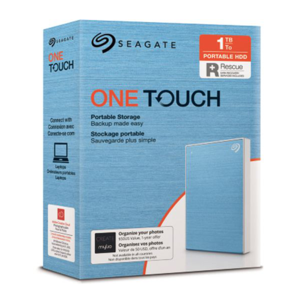 Seagate One Touch STKB1000402 - 1TB Portable Hard Drive - 2.5