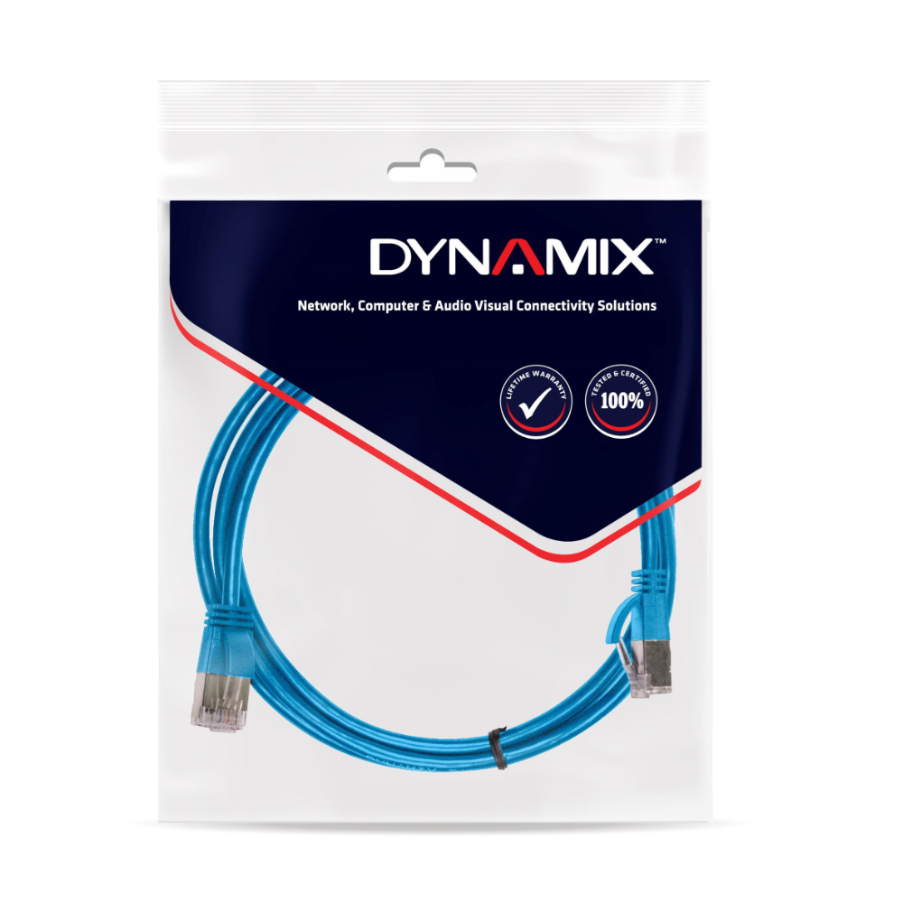 Dynamix PLE-C6A-10 - 10m Cat6 Blue UTP Patch Lead (T568A Specification) 250MHz