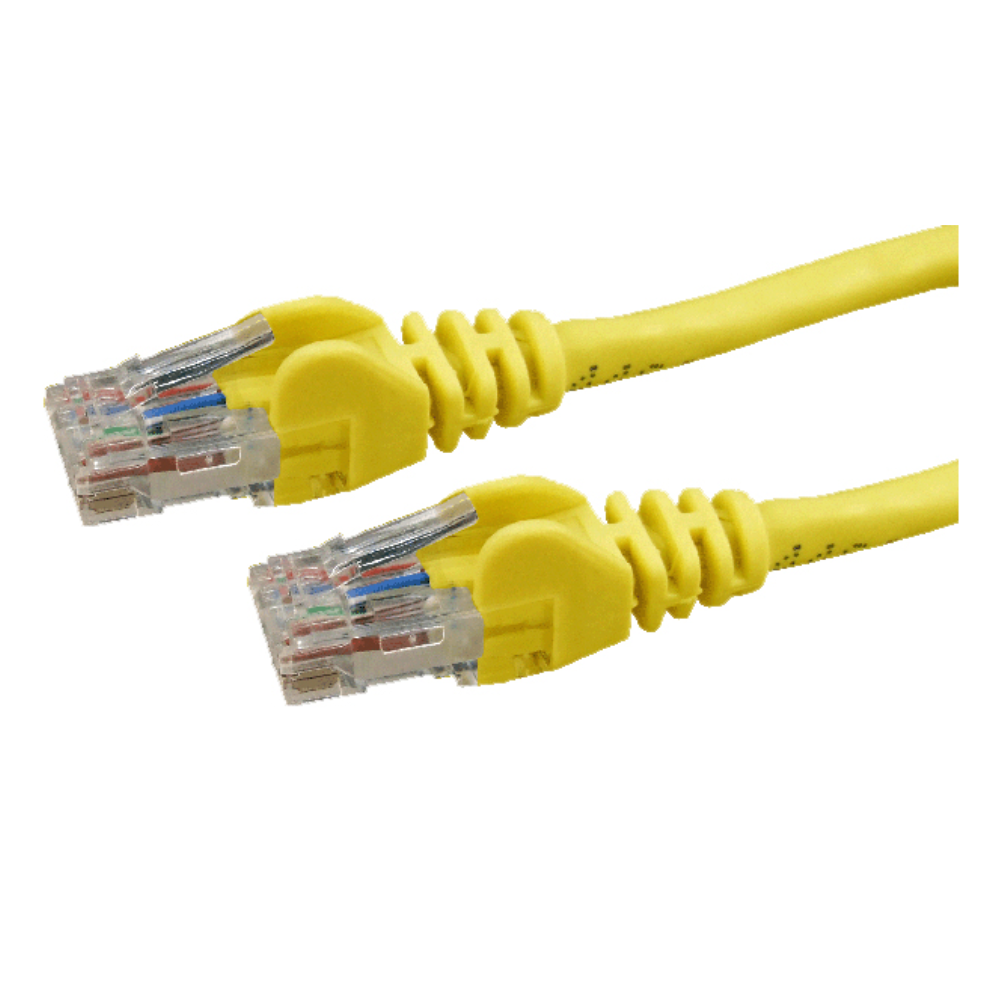 Dynamix PLY-C6A-3 - 3m Cat6 Yellow UTP Patch Lead (T568A Specification) 250MHz